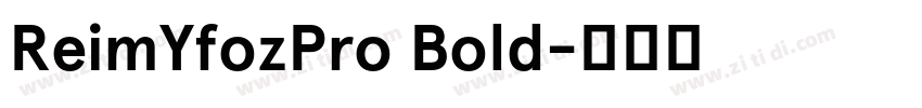 ReimYfozPro Bold字体转换